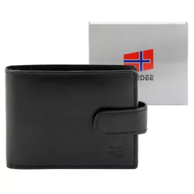  Pánska kožená peňaženka Nordee SLANGE 035L čierna