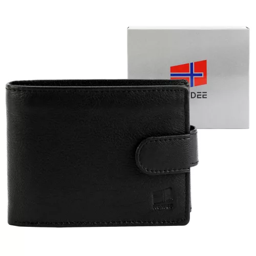  Pánska kožená peňaženka Nordee HARE N992L čierna