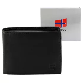    Nordee HARE 035 čierna pánska kožená peňaženka 11 x 9 x 3 cm