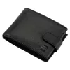  Pánska kožená peňaženka Nordee HARE 035L čierna 12,5 x 9,5 x 3 cm