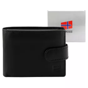    Nordee HARE 8806A čierna pánska kožená peňaženka 13 x 9,5 x 3,5 cm