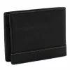  Nordee HJORT N992 čierna pánska kožená peňaženka 12,5 x 9,5 x 3 cm