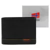  Nordee HJORT N992 čierna pánska kožená peňaženka 12,5 x 9,5 x 3 cm