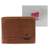  Pánska kožená peňaženka Nordee HJORT N992 v koňakovej farbe 12,5 x 9,5 x 3 cm