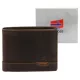  Pánska kožená peňaženka Nordee HJORT N992 hnedá 12,5 x 9,5 x 3 cm