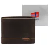  Pánska kožená peňaženka Nordee HJORT N992 hnedá 12,5 x 9,5 x 3 cm