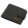  Pánska peňaženka Nordee HJORT N992L z čiernej hovädzej kože 13 x 9,5 x 3 cm