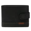  Pánska peňaženka Nordee HJORT N992L z čiernej hovädzej kože 13 x 9,5 x 3 cm