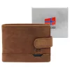  Pánska kožená peňaženka Nordee HJORT N992L v koňakovej farbe 13 x 9,5 x 3 cm