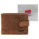  Pánska kožená peňaženka Nordee HJORT N992L v koňakovej farbe 13 x 9,5 x 3 cm