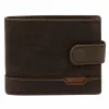  Pánska kožená peňaženka Nordee HJORT N992L hnedej farby 13 x 9,5 x 3 cm
