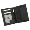  Nordee HJORT N4 čierna pánska kožená peňaženka 9,5 x 12,5 x 3 cm