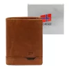  Pánska kožená peňaženka Nordee HJORT N4 v koňakovej farbe 9,5 x 12,5 x 3 cm