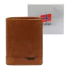  Pánska kožená peňaženka Nordee HJORT N4 v koňakovej farbe 9,5 x 12,5 x 3 cm