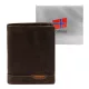  Pánska kožená peňaženka Nordee HJORT N4 hnedá 9,5 x 12,5 x 3 cm