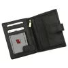  Nordee HJORT N4L čierna pánska kožená peňaženka 10,5 x 12,5 x 3 cm