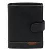  Nordee HJORT N4L čierna pánska kožená peňaženka 10,5 x 12,5 x 3 cm