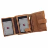  Pánska kožená peňaženka Nordee HJORT N4L v koňakovej farbe 10,5 x 12,5 x 3 cm