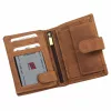  Pánska kožená peňaženka Nordee HJORT N4L v koňakovej farbe 10,5 x 12,5 x 3 cm