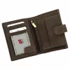  Pánska kožená peňaženka Nordee HJORT N4L hnedej farby 10,5 x 12,5 x 3 cm