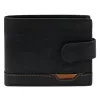  Nordee HJORT 035L čierna pánska kožená peňaženka 11,5 x 9 x 2,5 cm
