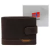  Pánska kožená peňaženka Nordee HJORT 035L hnedej farby 11,5 x 9 x 2,5 cm