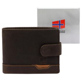    Pánska kožená peňaženka Nordee HJORT 035L hnedej farby 11,5 x 9 x 2,5 cm