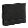  Nordee HJORT 8806A čierna pánska kožená peňaženka 13 x 9,5 x 3 cm