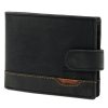  Nordee HJORT 8806A čierna pánska kožená peňaženka 13 x 9,5 x 3 cm