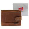  Pánska kožená peňaženka Nordee HJORT 8806A v koňakovej farbe 13 x 9,5 x 3 cm