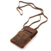  Pánska kožená taška na krk Nordee DOH-SP-01 s puzdrom na telefón 11,5 x 20 x 4 cm