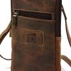  Pánska kožená taška na krk Nordee DOH-SP-01 s puzdrom na telefón 11,5 x 20 x 4 cm