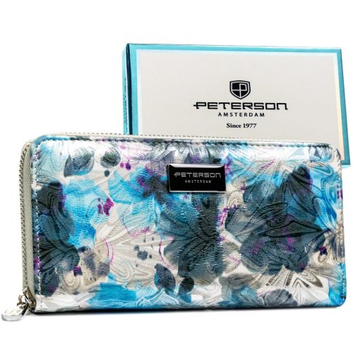  Dámska peňaženka Peterson PTN PX25-NPK modrá 19 x 9,5 x 2,5 cm