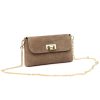 Luka 25-001 taupe női velúr bőr bőr kézitáska 22 x 12.5 x 6 cm