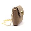 Luka 25-001 taupe női velúr bőr bőr kézitáska 22 x 12.5 x 6 cm