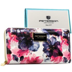    Dámska peňaženka Peterson PTN PX25-PF1 s farebným kvetinovým vzorom 18 x 9,5 x 3 cm