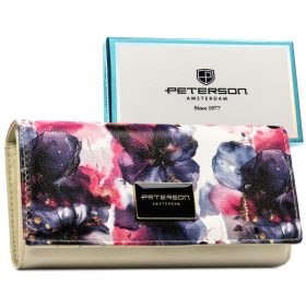   Dámska peňaženka Peterson PTN PX27-PF1 s farebným kvetinovým vzorom 17 x 9,5 x 3 cm