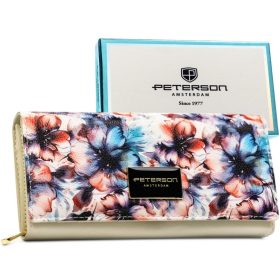    Dámska peňaženka Peterson PTN PX20-PF2 s farebným kvetinovým vzorom 19,5 x 10 x 2,8 cm