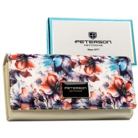    Dámska peňaženka Peterson PTN PX24-PF2 s farebným kvetinovým vzorom 18 x 9,5 x 3 cm