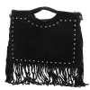  Dámska kožená kabelka Luka 25-018 čierna, crossbody 34 x 25 x 5 cm