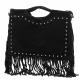 Dámska kožená kabelka Luka 25-018 čierna, crossbody 34 x 25 x 5 cm
