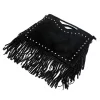  Dámska kožená kabelka Luka 25-018 čierna, crossbody 34 x 25 x 5 cm