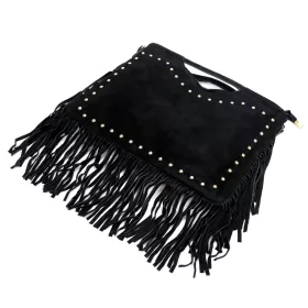    Dámska kožená kabelka Luka 25-018 čierna, crossbody 34 x 25 x 5 cm