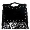  Dámska kožená kabelka Luka 25-018 čierna, crossbody 34 x 25 x 5 cm