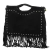  Dámska kožená kabelka Luka 25-018 čierna, crossbody 34 x 25 x 5 cm