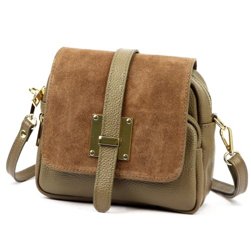 Luka 25-034 taupe női bőr kézitáska 21 x 19 x 10 cm