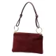  Dámska kožená kabelka Luka 24-097 MN bordovej farby, taška cez rameno 24 x 15,5 x 4 cm