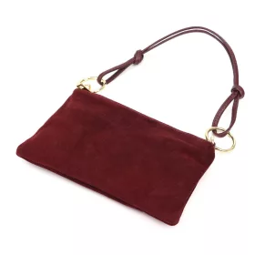    Dámska kožená kabelka Luka 24-097 MN bordovej farby, taška cez rameno 24 x 15,5 x 4 cm