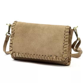    Dámska kožená kabelka cez rameno Luka 25-028 béžovej farby 22 x 13 x 6 cm