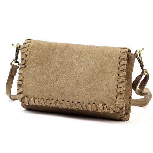 Luka 25-028 taupe női bőr kézitáska 22 x 13 x 6 cm